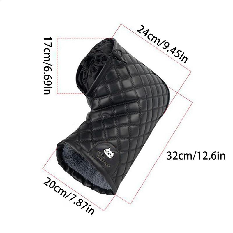 Bike Handlebar Mitts Winter Waterproof Hand Muffs Waterproof Warm Handlebar Gloves for Cold Weather Men Women Motorcycle Riding