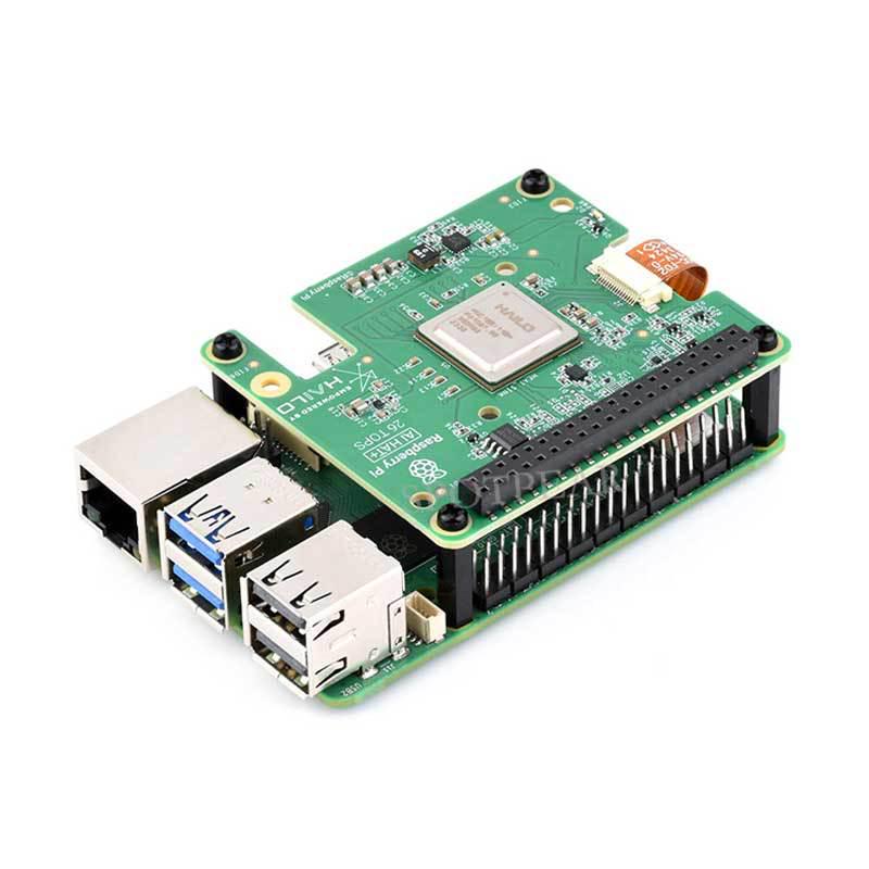 Raspberry Pi PCIe M.2 HAT with Hailo8 AI Kit for Pi5 (13/26 TOPS)