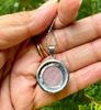White Gold Filled Light Pink Rose Quartz Fashion Pendant, Locket, Natural Gemstone, with FREE ASSORTED CHAIN #5