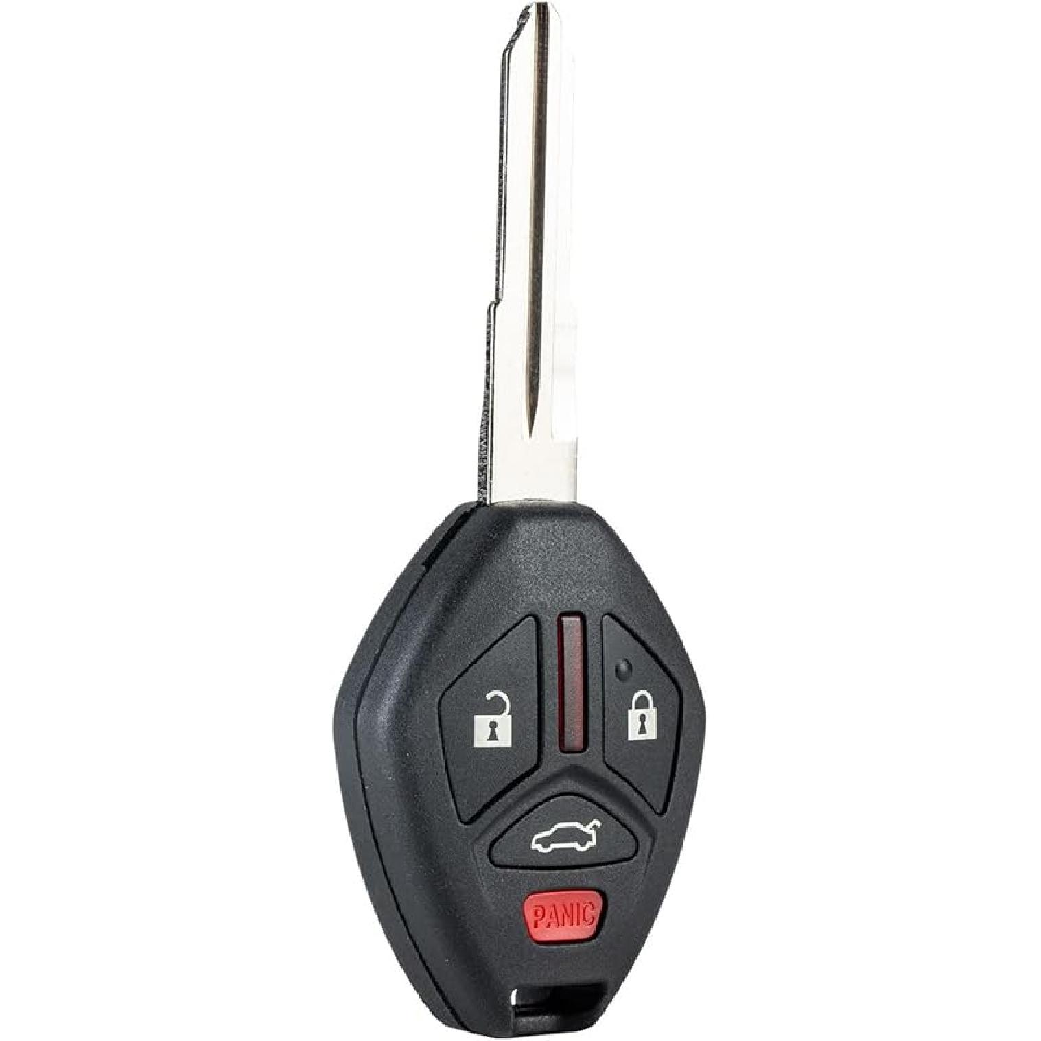 4-BTN Car Entry Remote Key Fob Transponder Ignition Key Control Replacement Fit for 2008 2009 2010 2012 2013 2014 2015 2016 2017 Mitsubishi Lancer 1