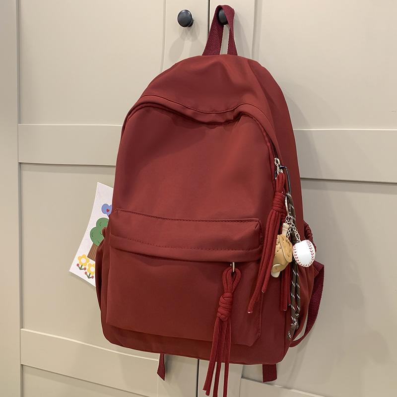 New schoolbag female college students simple large capacity junior high school students high school students backpack backpack design sense male