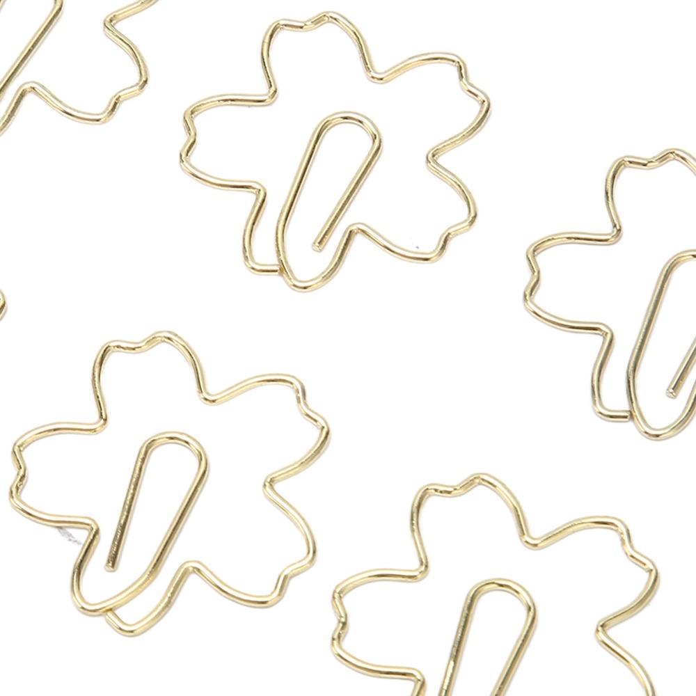100Pcs Gold Cute Paper Clips Sakura Shape Cool Paper Clips Cute Cute Planner Clips  Office