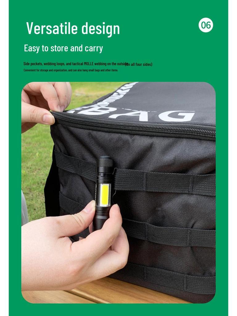 Large Capacity Outdoor Picnic Bag: Multifunctional Oxford Cloth Storage for Gas Tanks