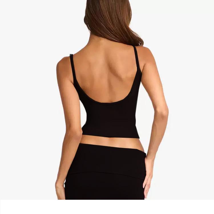 

Европейско-американская быстросохнущая облегающая спортивная одежда для йоги: Комплект из топ-майки на бретельках-спагетти с перекрещивающимися на спине лямками для повседневной носки Small