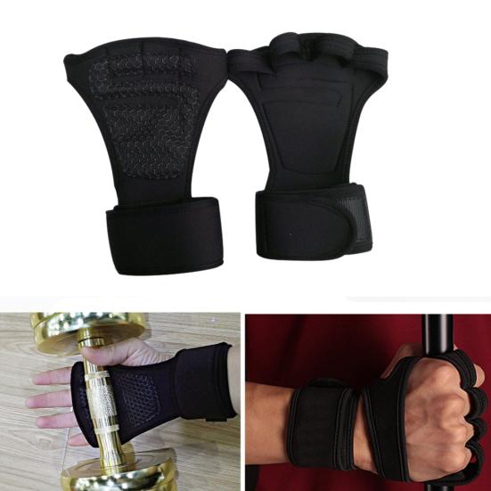 Men Women Gym Fitness Weightlifting Half Finger Anti-skid Glove with Wrist Wrap