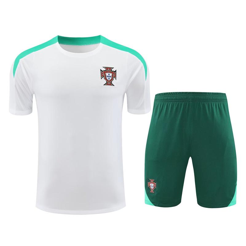 

Portugal Pre-match 2024-25 Warm-up Jersey & Shorts Set - Adult Football Training Kit Extra Large