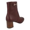 Salvatore Ferragamo Otello Leather Booties Nebbiolo