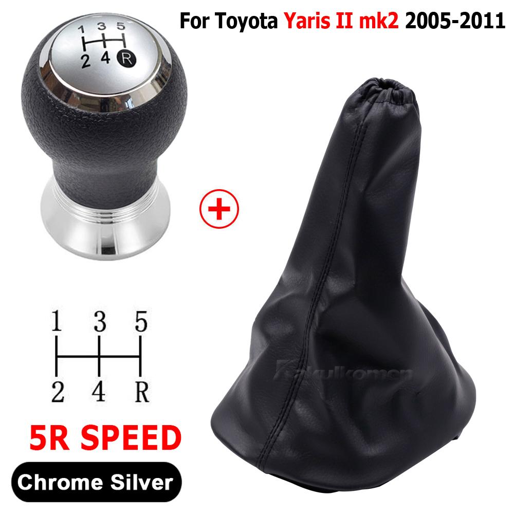 For Toyota Yaris II 2 MK2 2005 2006 2007 2008 2009 2011 Gear Shift Knob Shifter Lever Stick Gaiter Boot Cover Cars Accessories