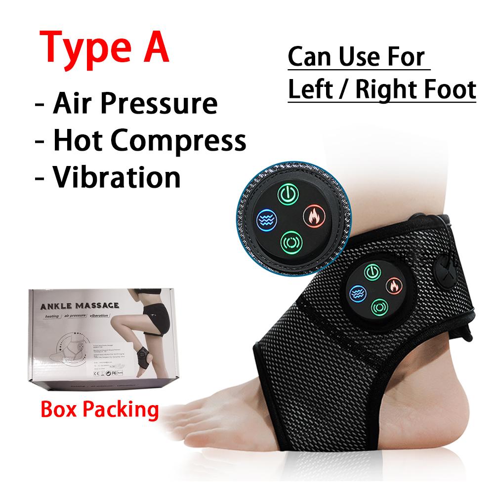 Electric Ankle Massager Vibration And Hot Compress Smart Ankle Brace Support For Left And Right Feet, Blood Circulation