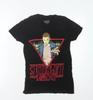Stranger Things Unisex Black Graphic T-Shirt S