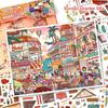 DIY Design Landscape Sticker Kawaii Design Street Scene Sticker  Festival Decoration