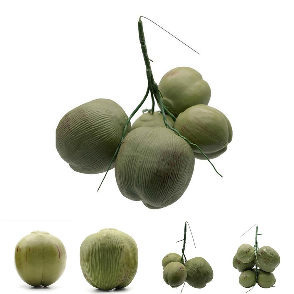 1 Pcs Fruit Ornament Artificial Coconut Fake Farmhouse Decor Simulated Fruit Photograph Props Kids Teaching Ornaments