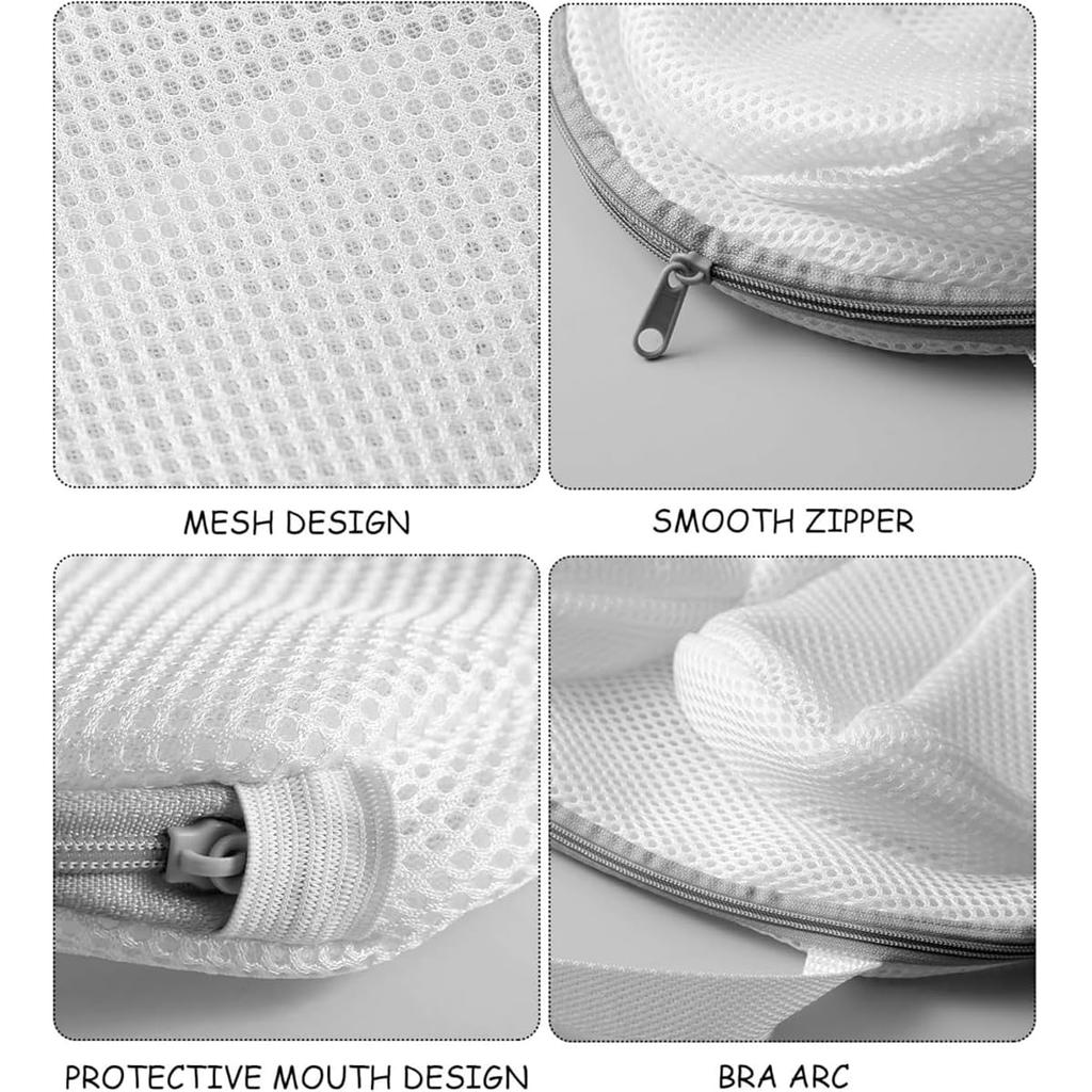 2Pcs Bra Laundry Bag Special Bra Cover For Household Washing Machine Anti-Deformation Underwear Washing Bag with Zipper