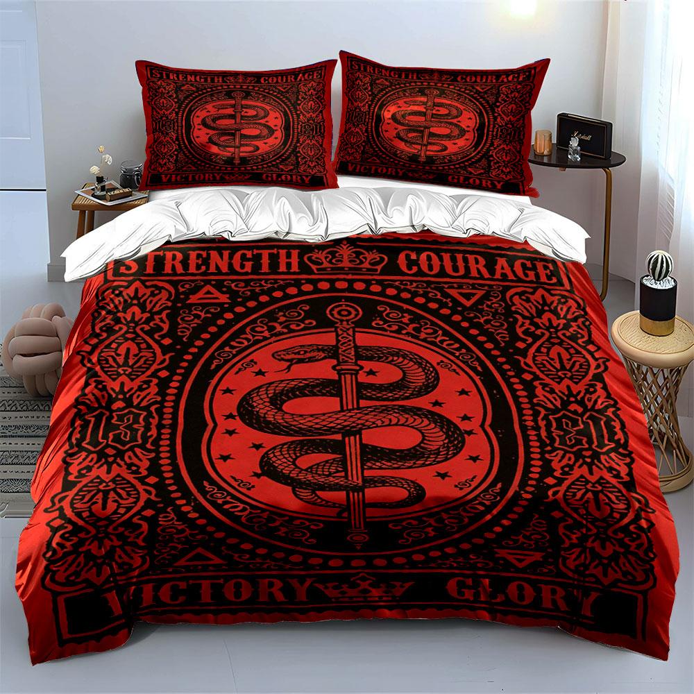 Snake, Sword, Crown Motif. Bedding Sets Duvet Cover Sets Duvet Covers Pillowcases(1* Duvet Cover 2* Pillowcases Without Duvet Insert)