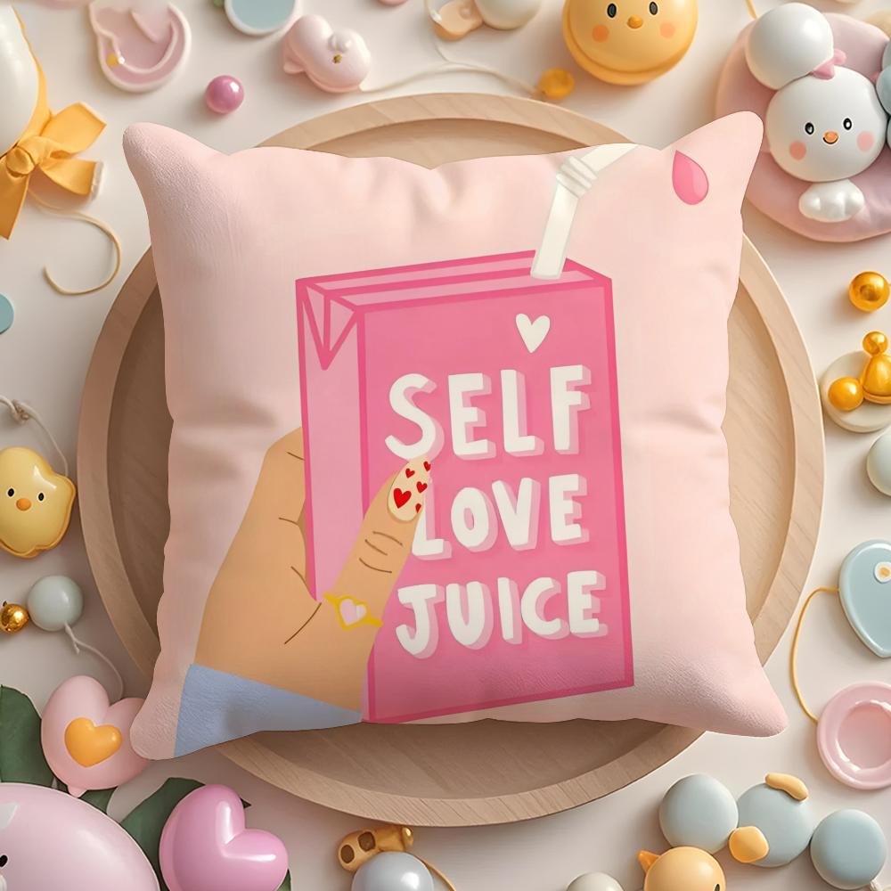 Feminist Girl Power Inspirational Quote Cushion Cover Plush Fabric Soft Double-Sided Printed Sofa Winter Home Gift Pillow Cover