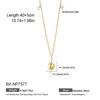 Stainless Steel Heart Pendant Necklace with Natural Pearl - Elegant, Colorfast Jewelry for Women