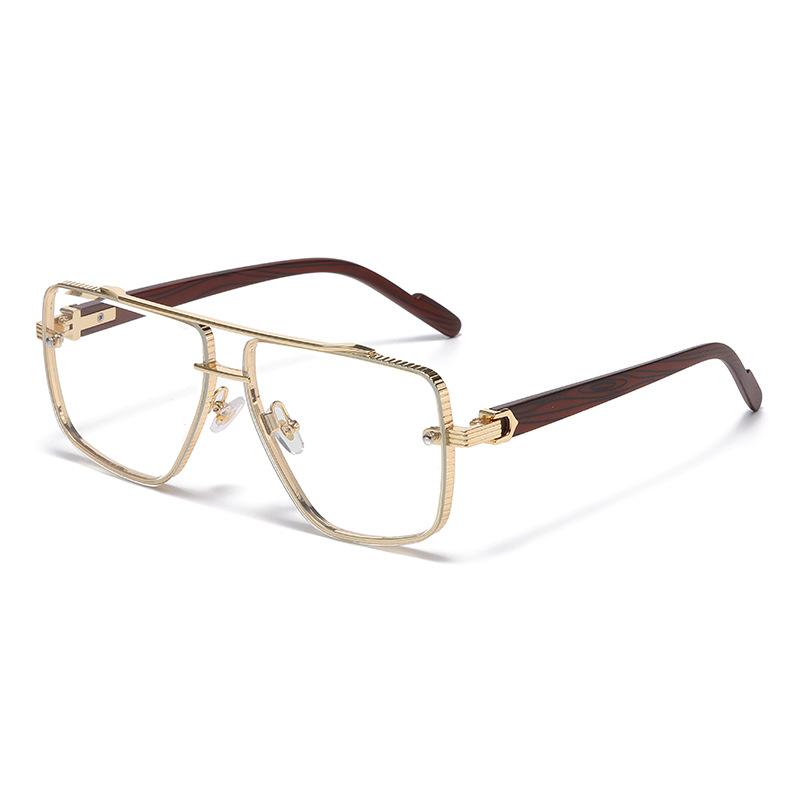 

6107 Двойной луч Металлический ящик Деревянные ножки Солнцезащитные очки 5 Trend Солнцезащитные очки Мужские очки для вождения