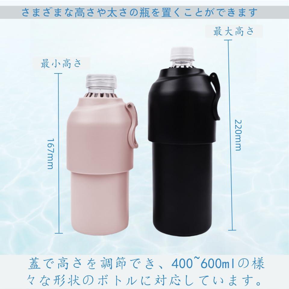 Vacuum Insulated PET Bottle Holder with Folding Handle, Fits 400ml to 600ml Bottles, Keeps Cold or Hot, and Supports Beverages