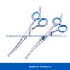 All-Steel Pet Grooming Scissors Set: Flat-Tooth & Curved Trimmers for Dog Hair Care.