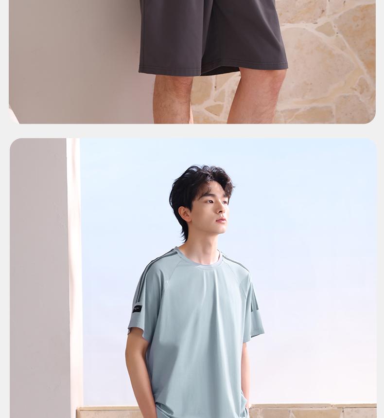 Xuanliang 2026 New Pajamas for Men In Summer, Pure Cotton Short Sleeved Shorts, Cool and Casual, Can Be Worn As Outerwear Home Suit Set