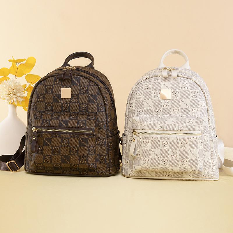 New American-style Vintage Limited Edition Printed Backpack for Ladies, Featuring a Lightweight, Luxurious, High-quality and Large Capacity Design.