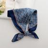 Summer New Literary and Retro Small Square Scarf Fashion Temperament Scarf Silk Scarf Wheat Ear Printing Versatile Women's Neck Scarf