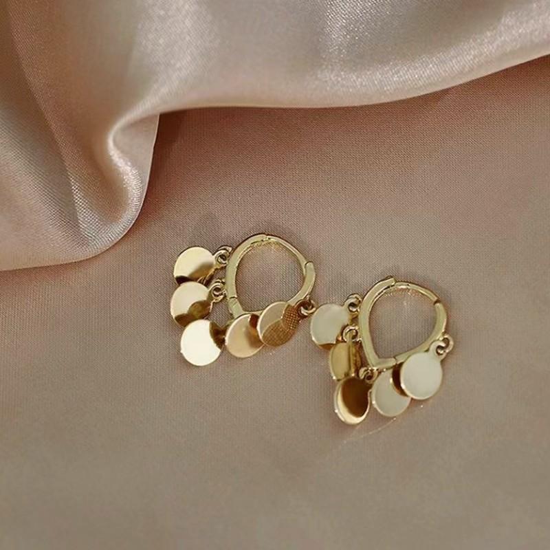 Fashion ins cold wind simple light luxury high-end ear buckle temperament geometric earrings women's small and versatile tide earrings