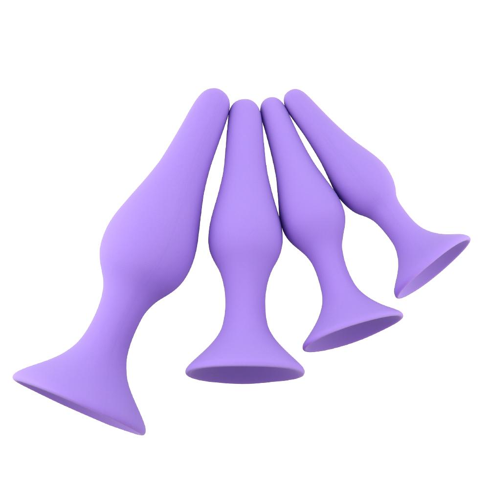 1/4PCS Soft Silicone Anus Plug Stimulator, Anal Trainer, Prostate Massager, Unisex Adult Sex Toys, Sex Toys Games