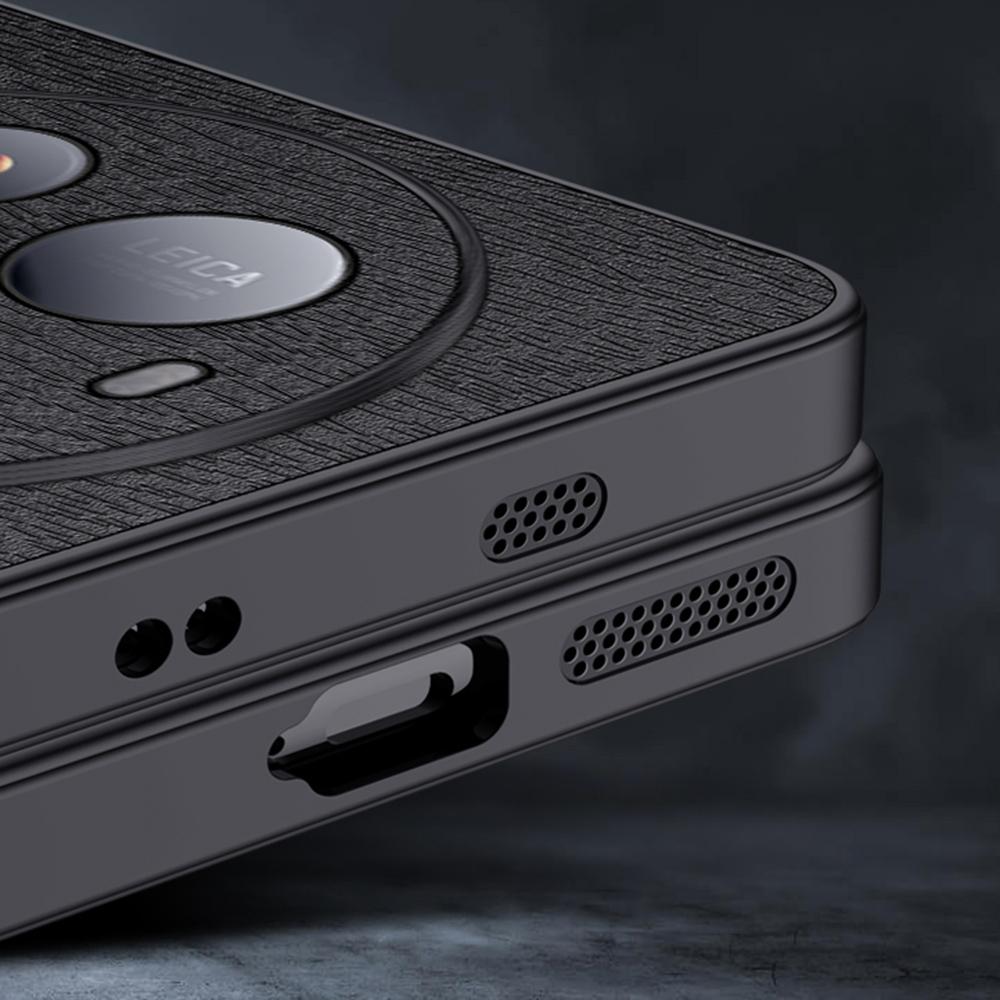 For Xiaomi 15 Ultra Case Wood Texture PU Leather Coated PC TPU Phone Cover
