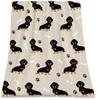 Cute Dachshunds Dog Soft Throw Blanket Warm Blankets Lightweight Tufted Fuzzy Flannel Fleece Throws Blanket for Bed Sofa Couch
