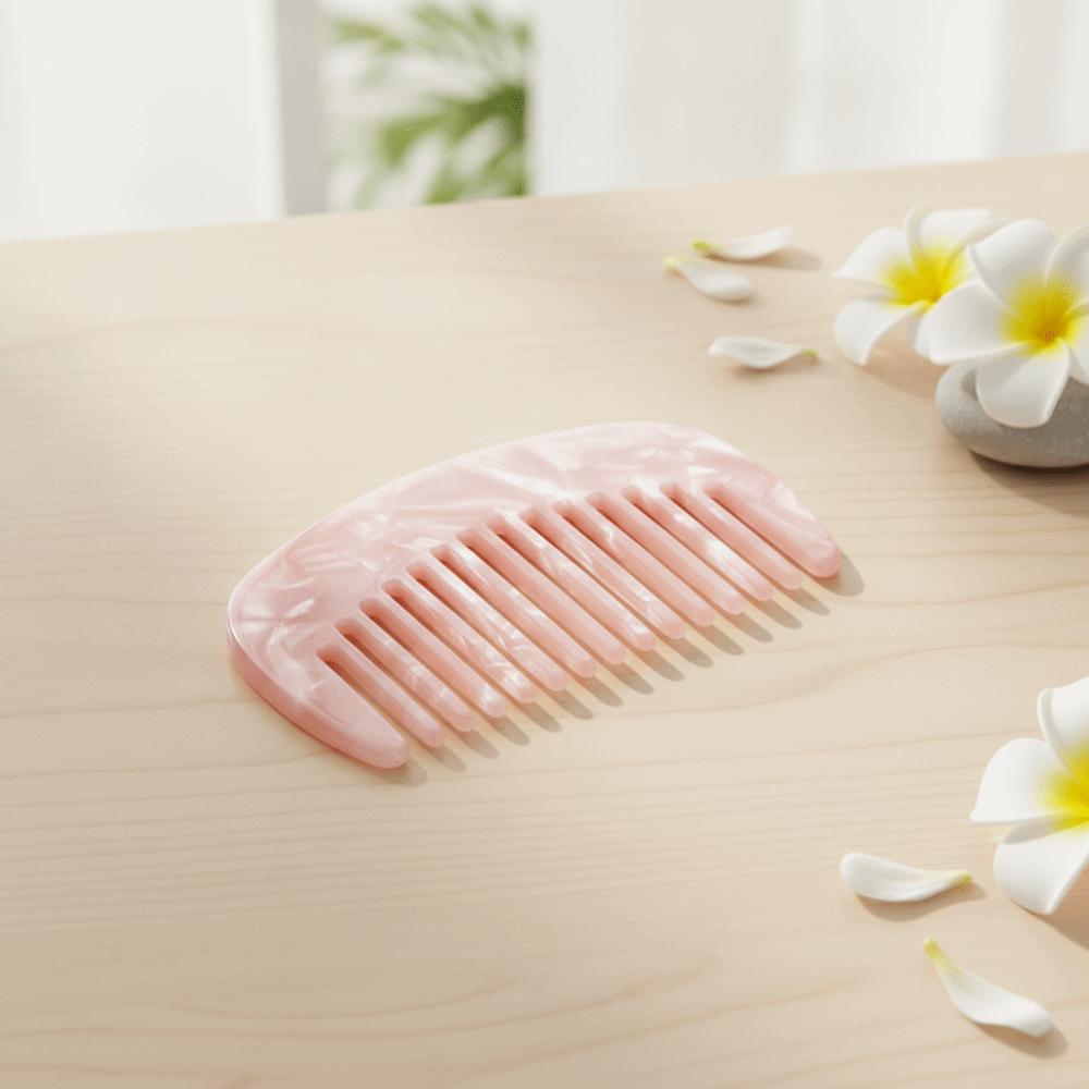Pocket Comb Acetate Hair Comb Marble Pattern Scalp Massage Comb Travel Essential