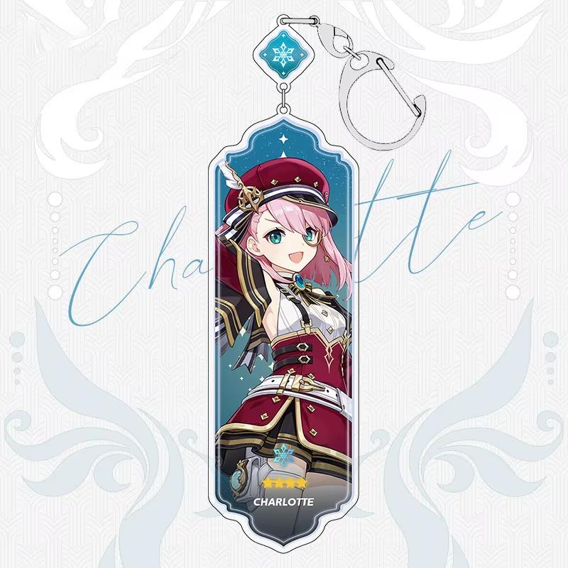 Portachiavi Anime Linnea Flins Durin Mualani Furina Arlecchino Accessori Portachiavi Genshin Impact Ciondolo Carino per Borsa Portachiavi Regalo