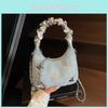 Butterfly Small Cloud Shaped Pu Bags Handbag Ruched Detailing Strap Shoulder