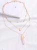 Boho Star Moon Heart Snake Sequin Pendant Necklace Ladies Multilayer Gold Metal Clavicle Necklaces Girls Jewelry