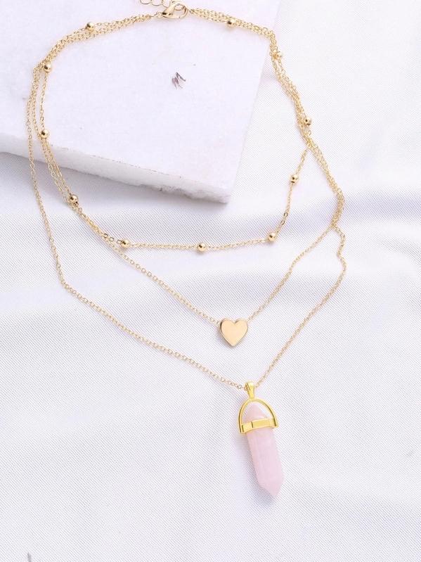 Boho Star Moon Heart Snake Sequin Pendant Necklace Ladies Multilayer Gold Metal Clavicle Necklaces Girls Jewelry