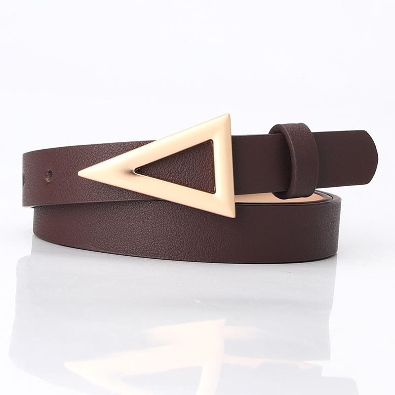 Trendy Women's Belt Alloy Triangle Snap Button Fashionable Versatile Dress Belt Dongdaemun Trendy Decorative Trousers
