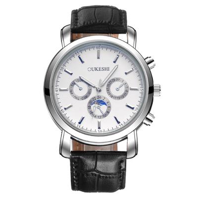 Fashionable Three-eye Men's Watch Men's Watch Strap Quartz Watch