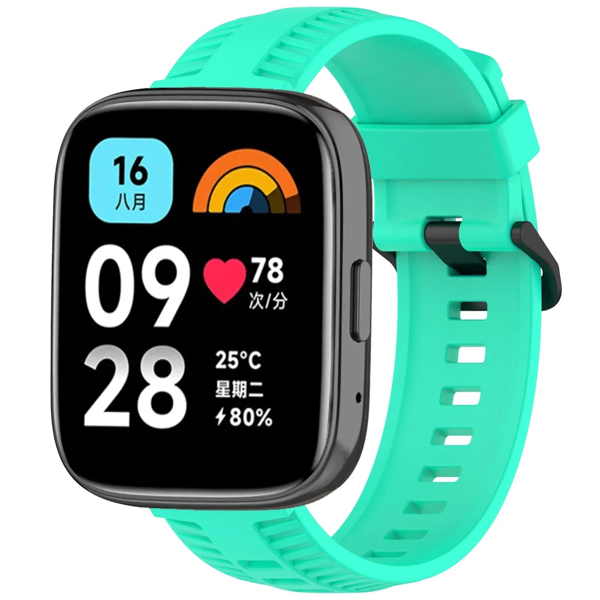 

Silicone Strap for Xiaomi Redmi Watch 3 Active/Lite Band Sport Wristband for Redmi Watch 5 Active 22mm Band Bracelet Accessories For Watch 3 Lite світло-синій колір