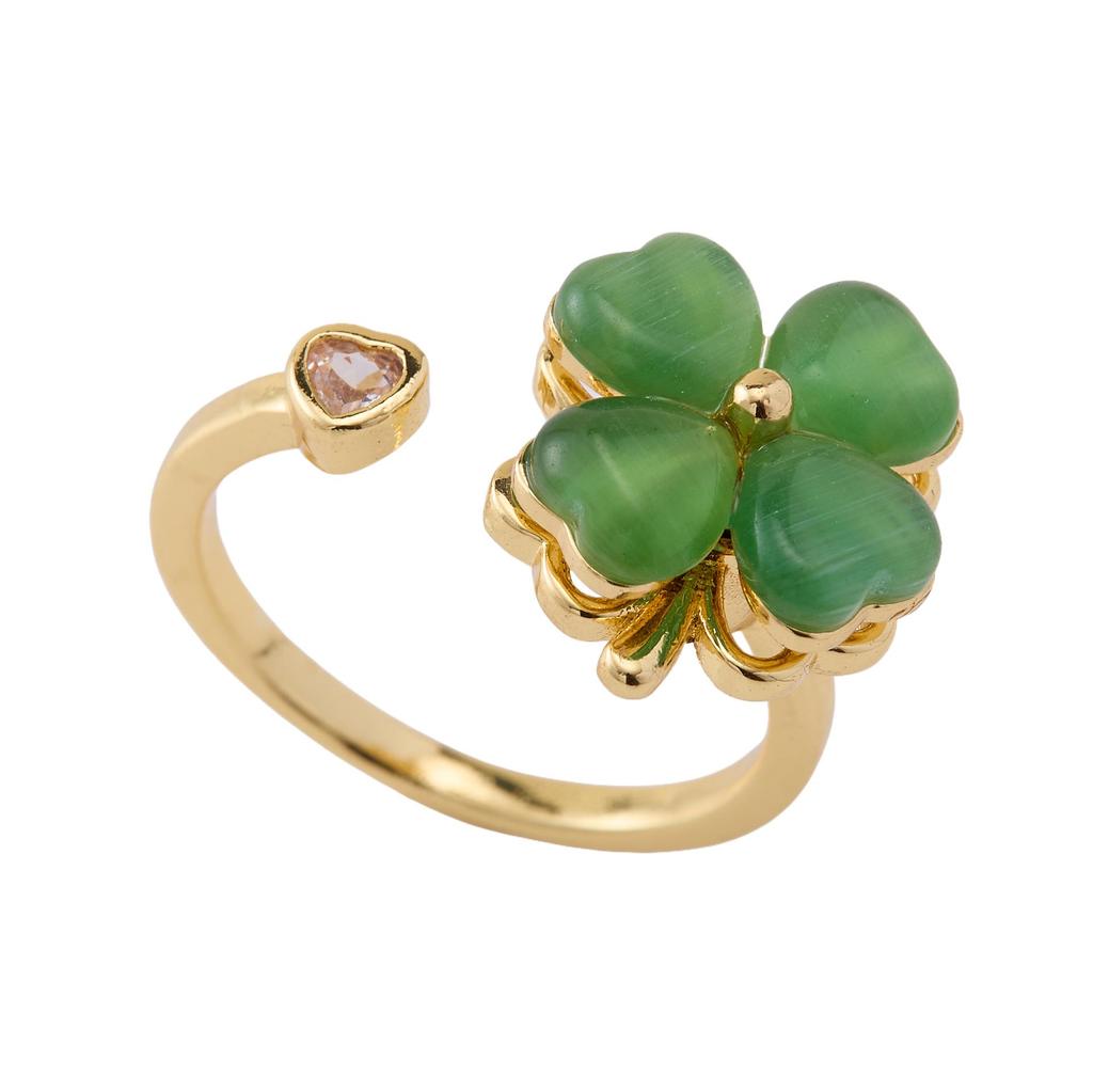 Luxury Rotatable Zircon Index Ring for Women with Personality