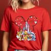 202526 Summer Fashion Mickey Tshirt Y2k Minnie Mouse Hat Printed 100 Cotton Printed Tshirt Womens Loose Disney Tshirt