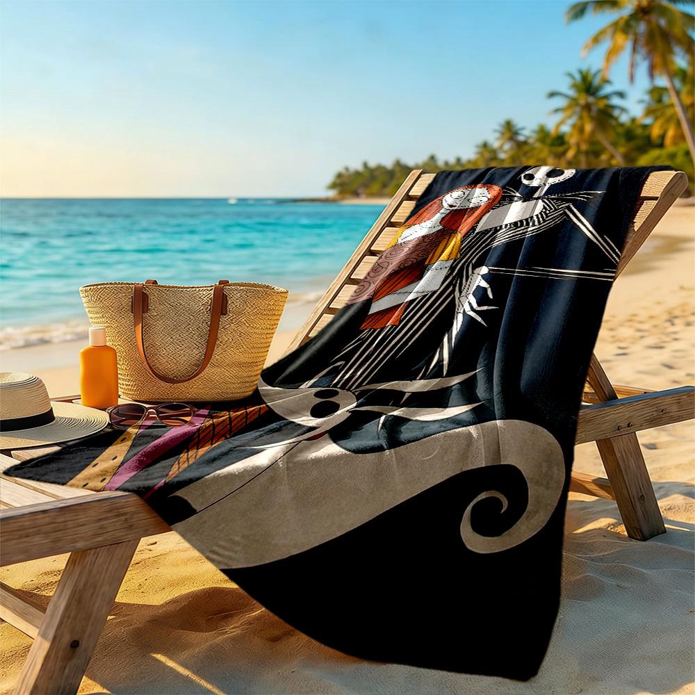 Christmas Nightmare Beach Towel Super Soft Microfiber Quickdry Fabric Comfortable Lightweight