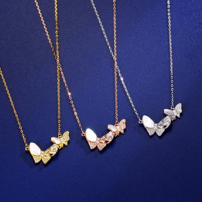 Original Fashion Butterfly Flying Necklace Female Fritillary Ins Niche Design High-end Jewelry Pendant