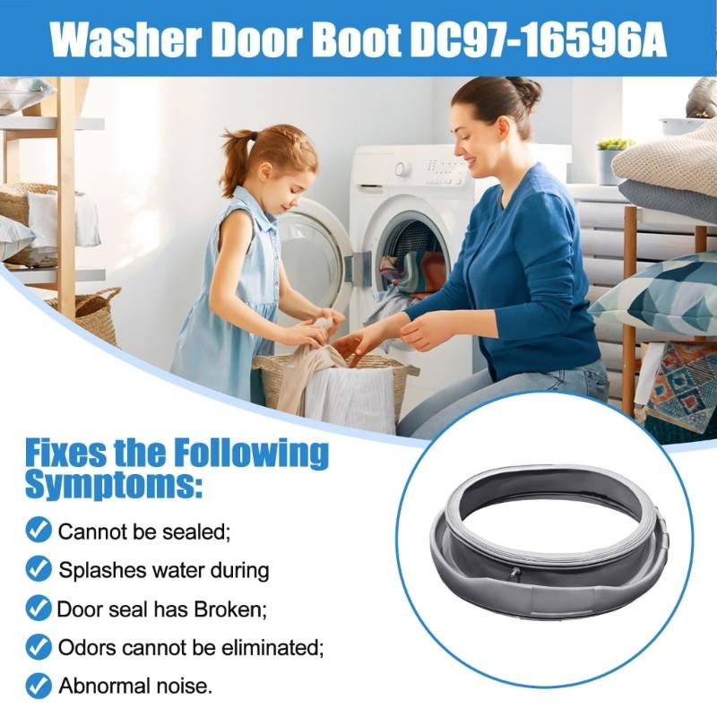 Upgraded DC97-16596A Washer Door Boot Seal for WF365BTBGWR WF363BTBEUF WF361BVBEWR WF36J4000AW Washer Accessories