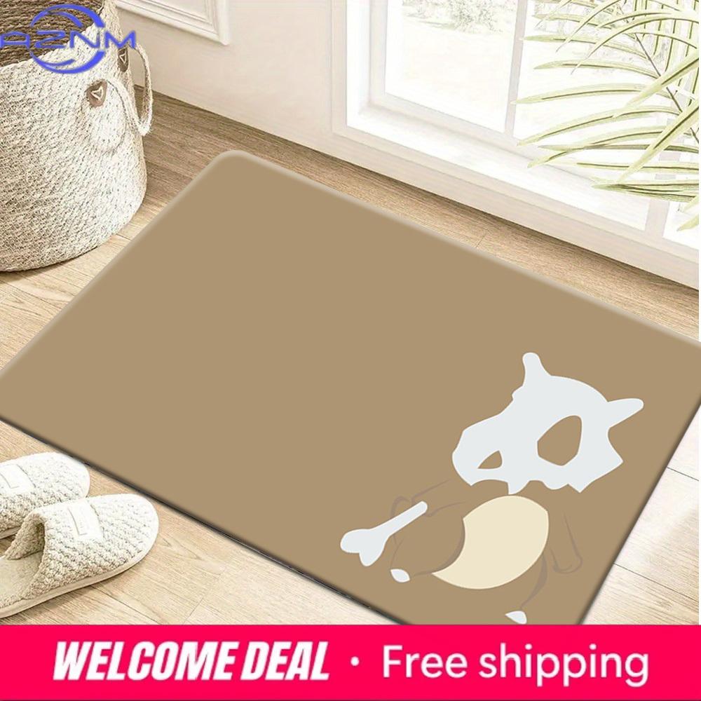 Minimalist Cubone Pokemon Print Soft Non-Slip Absorbent Home Bathroom Entrance Decor Floor Rug Doormat Mat 40cm x 60cm