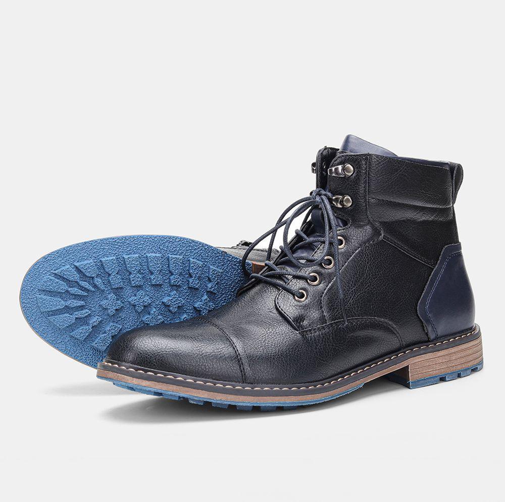 Retro Boots Men Brand Fashion Comfortable Boots Leather