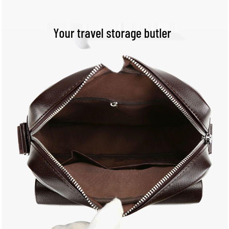 Men's Genuine Leather Crossbody Backpack - Casual & Business Trendy Bag