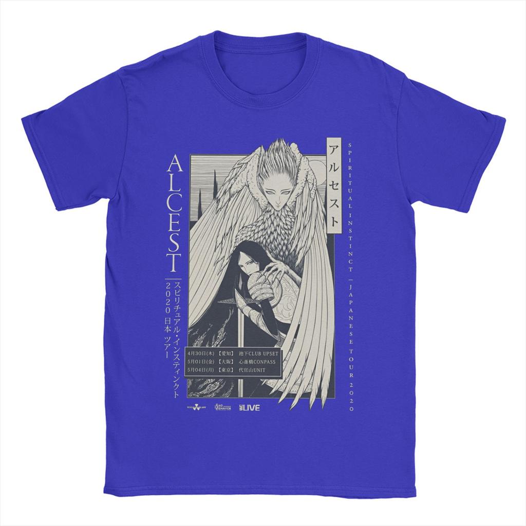 Men T-Shirt French ALCEST Band Novelty Cotton Tees Short Sleeve Music T Shirt O Neck Clothes Gift Idea