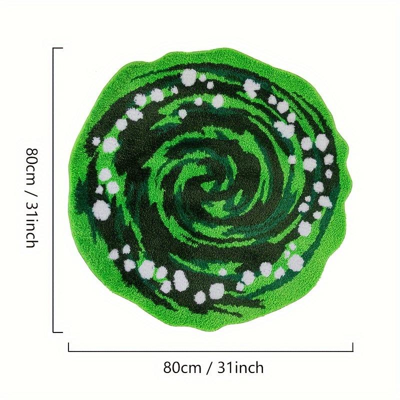 Green Round Plush Carpet for Living Room Bedroom Bedside Rugs Waterproof Sofa Table Floor Mat Children‘s Room Play Mat Ho