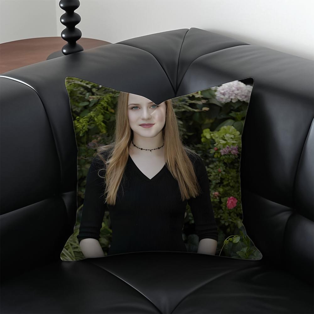 E-Evan Rachel Wood Hollywood Star Cushion Cover Pillow Case Anti-Dustmite Invisible Zipper Silky Plush Cushion
