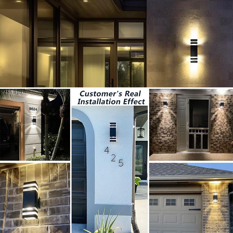 LED Wandleuchte Außen AC 220V-110V Wasserdicht E27 Glühbirne Modern Innen Wohnzimmer Hausdekoration Treppen Garten Dekorieren